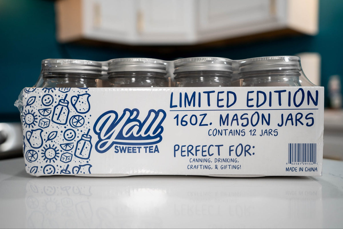 Y'all Mason Jars12ct Y'all Sweet Tea