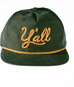 Y'all Rope Hat - Green & Gold